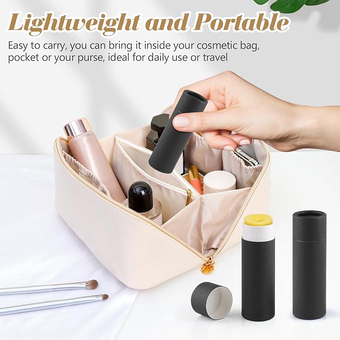 10 Pcs 25g Paperboard Lip Balm Tubes Refillable Krafts Paper Lipstick Tube Round Cardboard Empty Lip Gloss Container Holder Tubes for DIY Chapstick Salve Cosmetic Lotion Solid Perfume - Black