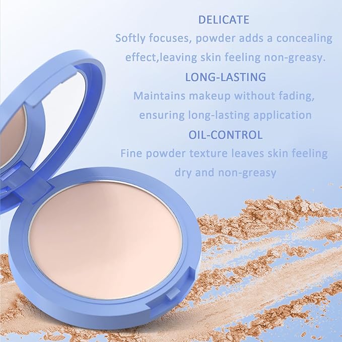 Maycheer Face Powder, Maycheer Lasting Waterproof Face Powder - Oil Absorbing Powder for Face, Lasting and Waterproof (08# GRAYISH BROWN, 0.35 Ounce)