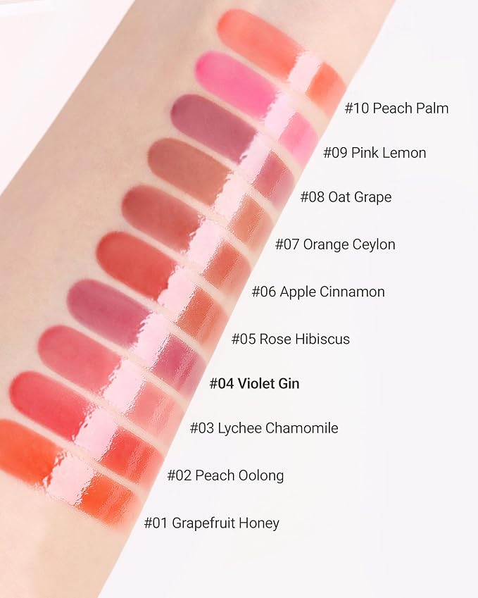 THESAEM Saemmy's Ade Shot Tint - Korean Lip Titnt, Water Gel Lip Stain with Plump Glowy Moisturizing Finish, Buildable Radiant Gloss, Long-Lasting Comfort, 0.1 fl.oz. (04 Violet Gin)