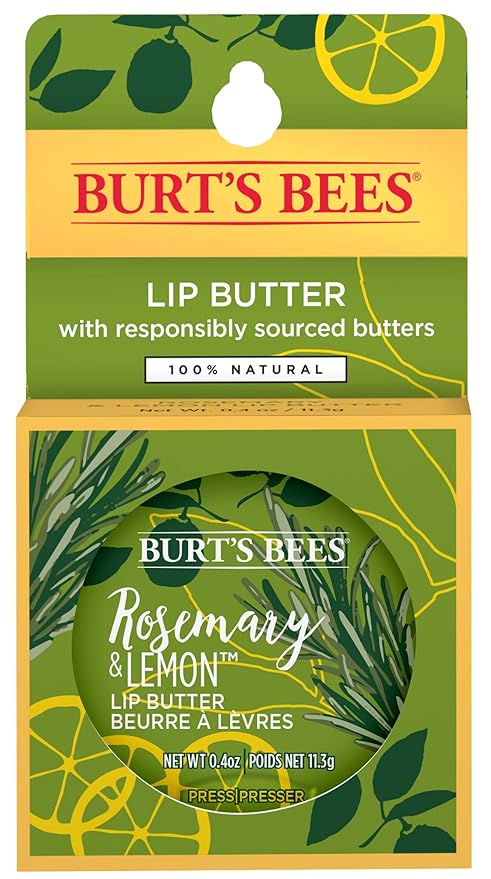 Burts Bees Rosemary and Lemon Lip Butter Unisex Lip Balm 0.4 oz