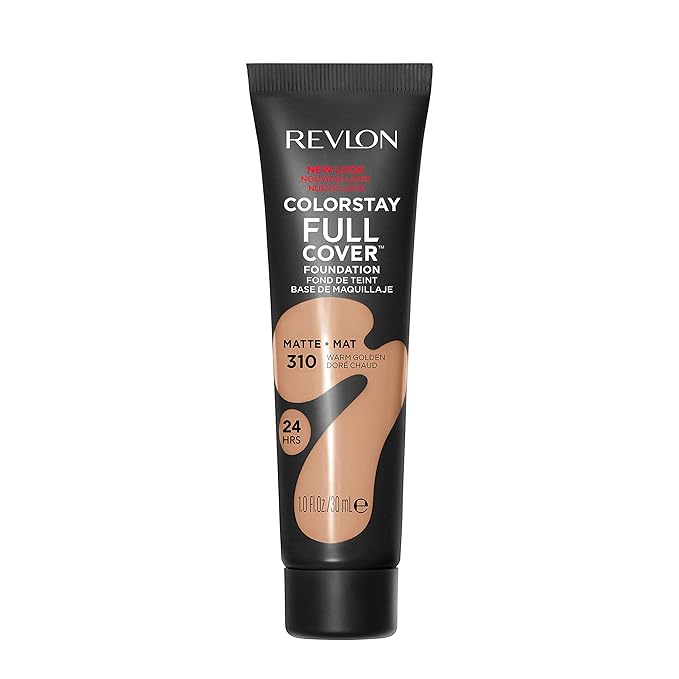 Revlon Liquid Foundation, ColorStay Face Makeup for Normal and Dry Skin, Longwear Full Coverage with Matte Finish, Oil Free, Warm Golden, 1.0 Fl Oz