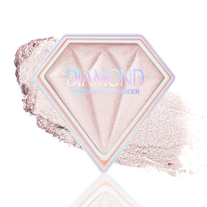 Boobeen Highlighter Makeup Palette, Baked Highlighter Bronzer Powder Palette, Shimmer Illuminator Contour Highlighter Powder for Face, Pearl Shine Shades Waterproof Long Lasting