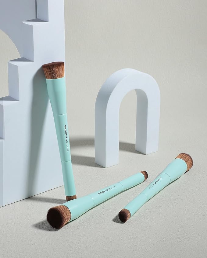 EIGSHOW Foundation and Concealer Brush, Dual Ended Makeup Brush For Flawless Foundation Coverage, Under Eye Concealer, Vegan & Cruelty-free (D110B)