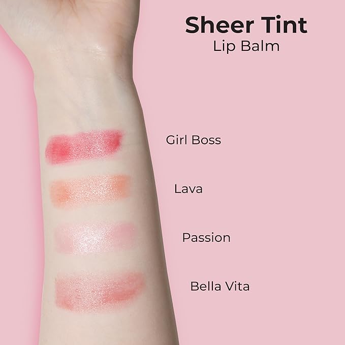 MCoBeauty Sheer Tint Lip Balm, Bella Vita, Nourishing Tint for Healthy, Luscious Lips, Vegan, Cruelty Free Cosmetics