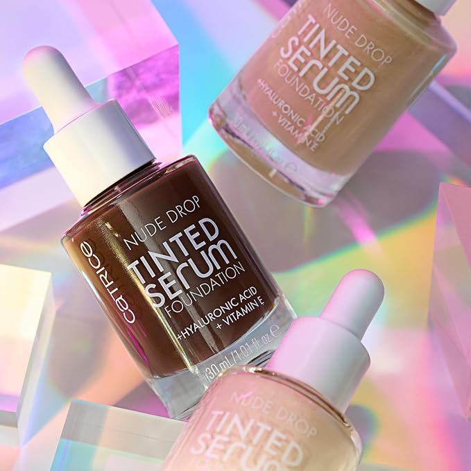 Catrice | Nude Drop Tinted Serum Foundation | Lightweight, Hydrating, Buildable Coverage | Enriched with Hyaluronic Acid & Vitamin E | Vegan & Cruelty Free (030C)