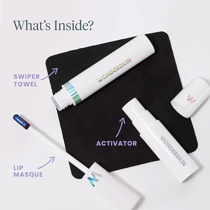 Wonderskin Wonder Blading Lip Stain Peel Off and Reveal Kit - Long Lasting, Waterproof Pink Lip Tint, Transfer Proof Natural Lip Stain Kit (First Kiss)