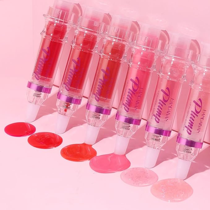 Lip Plumping Booster, Plumping Lip Oil with Chili Extract, Plump & Pout Lip Plumper, Slightly Spicy Lip Plumping Gloss, Fuller Lips Instantly, Hydrating, High-Shine