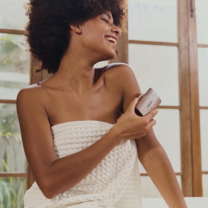 Luxury Natural Walnut Wood Boar Bristle Body Brush | Exfoliating & Detoxifying for All Skin Type | Sweeps Away Dead Skin Cells for Luminous, Smooth Skin | for Wet and Dry Use (Handheld)