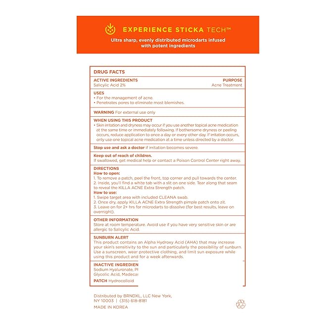 ZitSticka Extra Strength Killa Acne Patches for Face - World's Most Potent Pimple Patch with Fast-Acting Microdarts - Starts Working within 2 Hours for Deep, Early-Stage Zits & Blemish - 20 Count