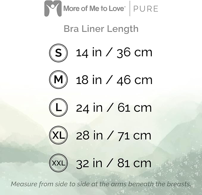 More of Me to Love Organic Cotton and Bamboo Bra Liner 4-Pack (Pearl White, Blush Pink, Stone Gray, Fawn Beige)