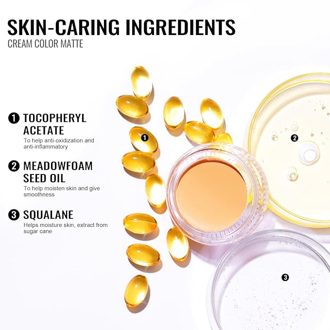 Oulac Matte Eyeshadow 3-in-1 Eyeshadow Eye Primer&Eyeliner Highly Pigmented Waterproof Smudge-proof Long Lasting Wear Smooth&Blendable Formula for Natural Look,Vegan & Cruelty-Free,CM03