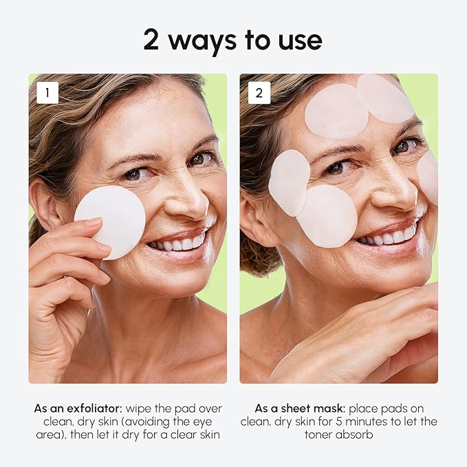 MAREE Blemish Toner Polishes - Daily Facial Radiance Toner Polish - Witch Hazel Pads Acne Face Toning - Acne Skin Care with BHA Salicylic Acid - Blemish Clearing Witch Hazel Wipes