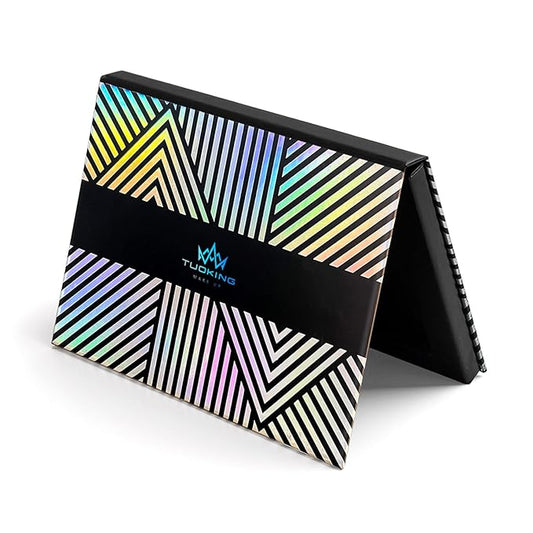 Makeup Magnetic Palette with Mirror and 20Pcs Metal Stickers, Empty Storage Palette for Eyeshadow Powder Highlighter