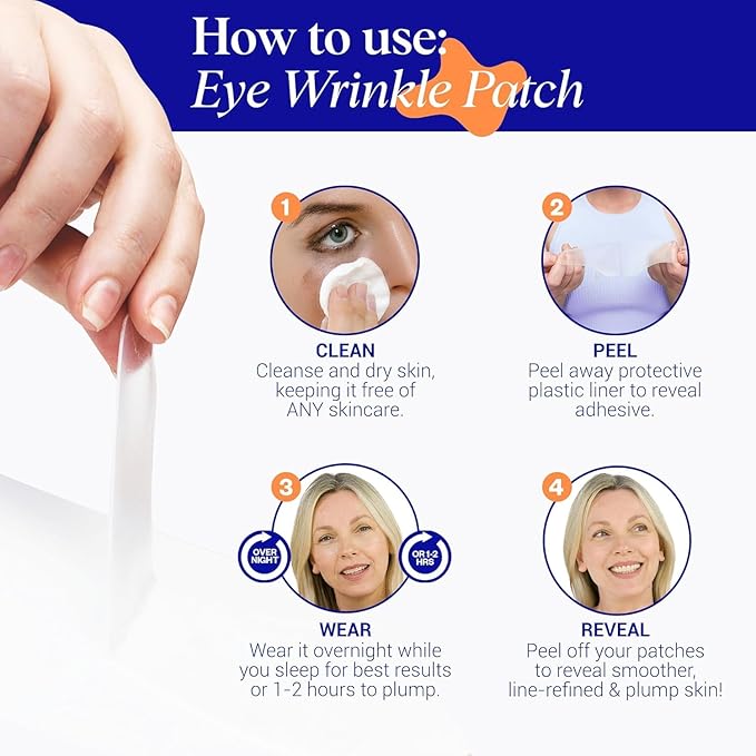 Wrinkles Schminkles Under Eye Patches - Rejuvenate Wrinkles with Medical Grade Silicone Reusable Anti-Wrinkle Patches for Under Eye Treatment, Banish Dark Circles (3 Pairs)