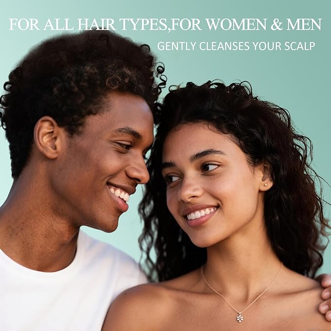 SHVYOG Scalp Scrub, Rosemary Exfoliator Scrub with Peppermint & Sea Salt, Anti-Dandruff Detox Clarifying Exfoliator Shampoo for Deep Scalp Cleanse with Scalp Massager