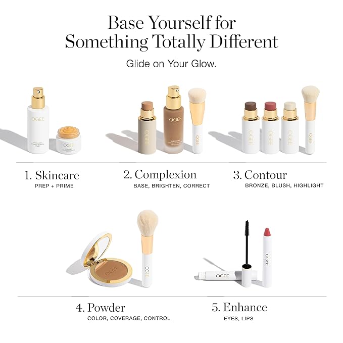 Ogee Complexion Perfecting Liquid Foundation - Lightweight Tinted Moisturizer For Face (Chestnut 13.75W - Deep Auburn, Rich-Golden Undertones) - with Vitamin C & Jojoba Oil - Certified Organic