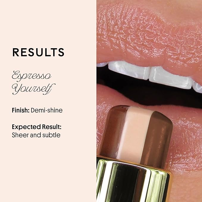 Winky Lux Affogato Tri-Color Tinted Lip Balm – Hydrating Lip Care with Jojoba Oil & Vitamin E, Sheer Nude Tint, Vanilla Coffee Scent, Moisturizes and Softens Dry Lips