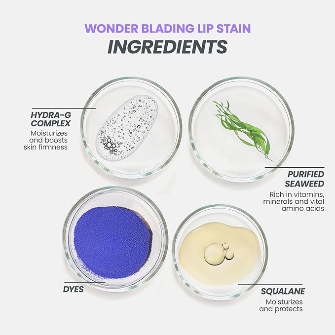 Wonderskin Wonder Blading Lip Stain Peel Off and Reveal Kit - Long Lasting, Waterproof Nude Lip Tint, Transfer Proof Natural Lip Stain Kit (XOXO)