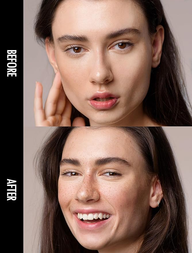 Faux Freckle Pen, Fake Freckle Stamp, Long Lasting, Waterproof, Smudge-proof, Transfer-proof, Natural Sun-kissed Makeup, Suitable for All Skin Types, Vegan & Cruelty-Free (02#Medium, 1.5g)