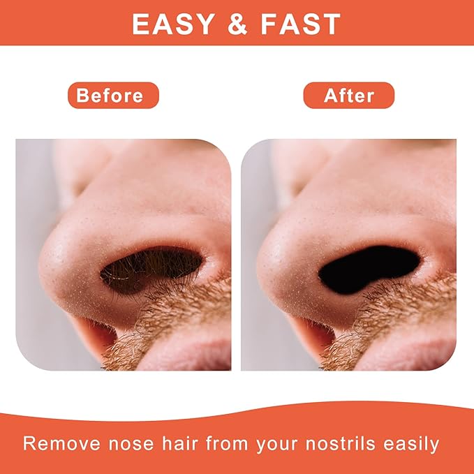 Nose & Ear Hair Wax Kit for Men & Women, 100g Wax with 20 Applicators, Safe Home Grooming Solution for Painless 15-20 Time Usage