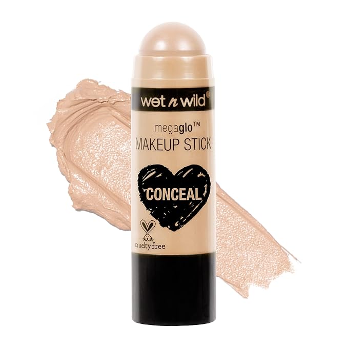 wet n wild MegaGlo Makeup Stick Conceal Contour Brown Oak's On You 1.1oz & Nude For Thought Versatile Cheek Color