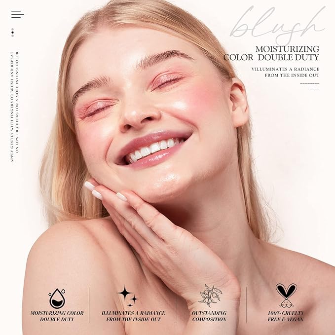 Multi Glow Balm, Cream Blush for Cheeks, Blush Balm Face Makeup, Radiant Finish, Hydrating, Creamy, Lightweight & Blendable Color, Face Balm, 0.63 Oz (Pink Sakura)