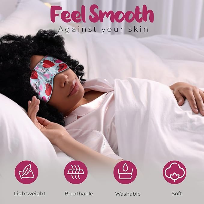 Luxury Elastic Band Sleep Mask – Soft, Lightweight & Ultra Comfort-Perfect for Light Blocking Wake up Radiant-Blue