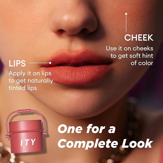 ITY Velvet Matte Finish Lip Stain-Mousse Textured Pudding Pot Lip Clay, Red Shade, Dual-Use as Lipstick and Blush, Conceals Lip Lines, Rich Pigment, 0.21 oz (6g) in Red Velvet