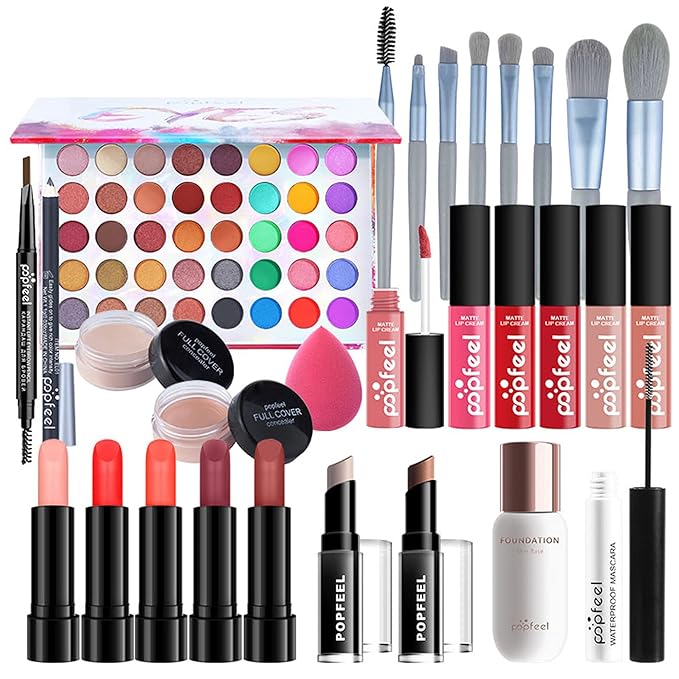 Professional Makeup Kit for Women Full Kit, Makeup Set Cosmetic Make Up Kit with Makeup Bag Include Eyeshadow Palette Makeup Brushes Set Lipstick Lip Gloss Foundation Concealer