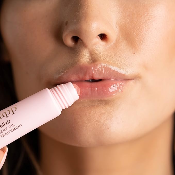 Sara Happ The Lip Elixir: Hydrating Lip Treatment Oil for Lips: Refine Fine Lines & Reduce Signs of Aging, Rejuvenating, Moisturizing with Jojoba Oil & Hyaluronic Acid, 0.45 oz.