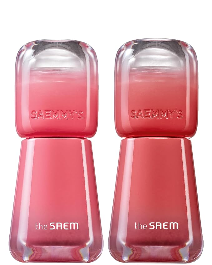 THESAEM Saemmy's Ade Shot Tint (03, 05) - Korean Lip Titnt, Water Gel Lip Stain with Plump Glowy Moisturizing Finish, Buildable Radiant Gloss, Long-Lasting Comfort, 0.1 fl.oz.