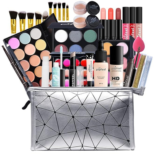 Multi-purpose Makeup Kit All-in-One Makeup Gift Set Colours Mix Eyeshadow Concealer Lip Gloss Pressed Powder and Powder Blusher Cosmetic Makeup Palette Set Kit #094