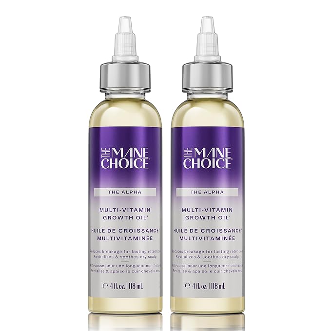 The Mane Choice Alpha Multi-Vitamin Scalp Nourishing Hair Growth Oil, Helps Stimulate, Revitalize & Soothe, Scalp Oil with Biotin, & Vitamin C, 4 oz, Pack of 2