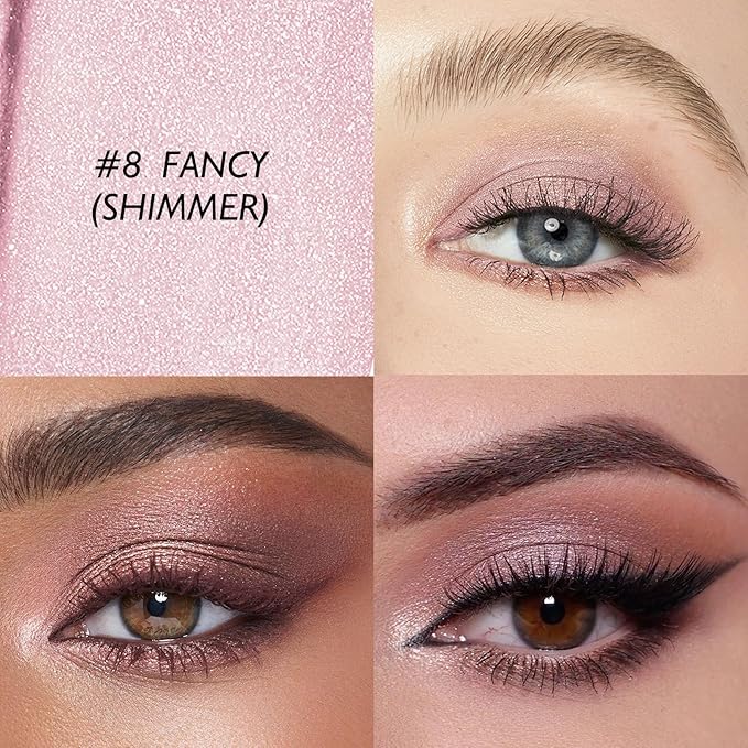 Eyeshadow Stick Waterproof Cream Eye Brighten Shadow Pencil Long-Lasting Crease-Proof Shimmer Glitter Eyeshadow Crayon Smooth High Pigmented Highlighter Neutral Eye Shadow Liner Makeup, 8 FANCY