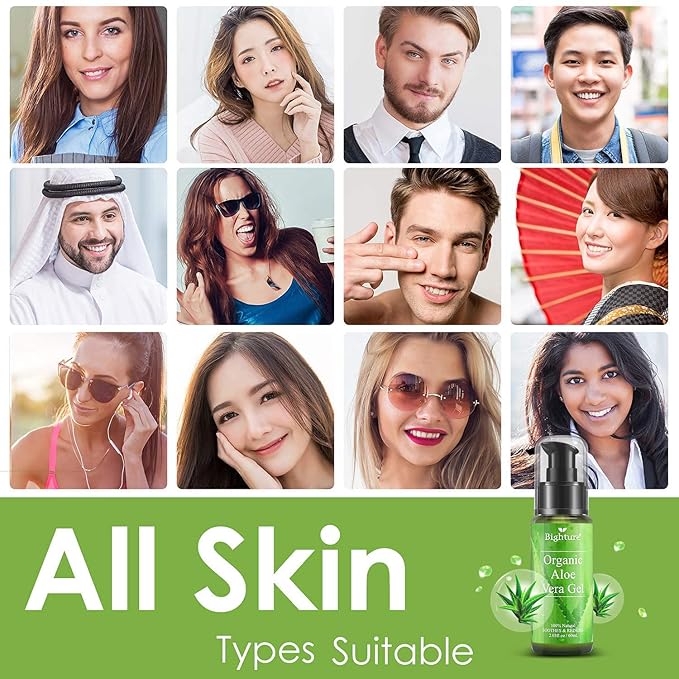 Organic Aloe Vera Gel, Aloe Vera Gel Extracted from Freshly Cut Pure Aloe Leaves, Skin Care for Deeply & Rapidly Soothing, Firming, After Shave, Sunburn Relieve, etc (Travel Pack)