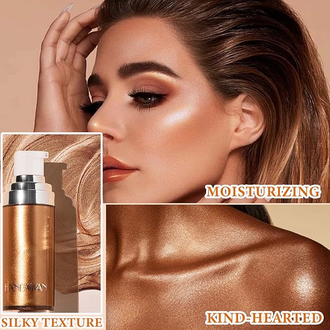 Body Luminizer Liquid Illuminator, Bronze Gold, Skin Foundation Concealer, All Skin Types