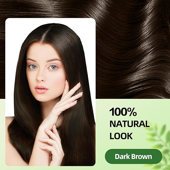 Hair Dye Shampoo 3 in 1 for Gray Hair Coverage,Argan nut Natural Shampoo Hair Dye for Women & Men/Ammonia-Free 500ml(Dark Brown)