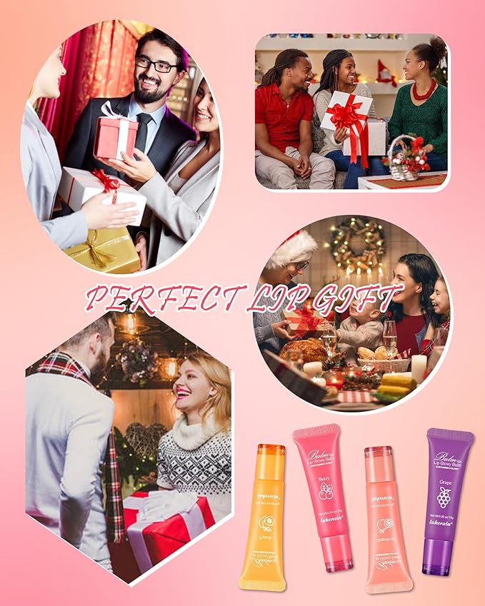 Moisturizer Lip Glowy Balm, Hydrating & Nourishing Repair Sleeping Lip Mask, Shine Glossy Finish Lip Oil, Day and Night Smooth Cracked Chapped Dry Lips, Lip Care Therapy Treatment for Women-2#Berry