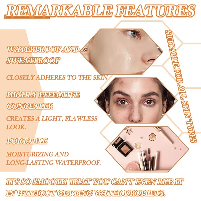 3 Colors Correcting Concealer Makeup Cream Contour Palette,Cream Makeup Palette,Contouring Foundation Highlighting Concealer Palette with Bursh,Professional Concealer Foundation Palette for Women