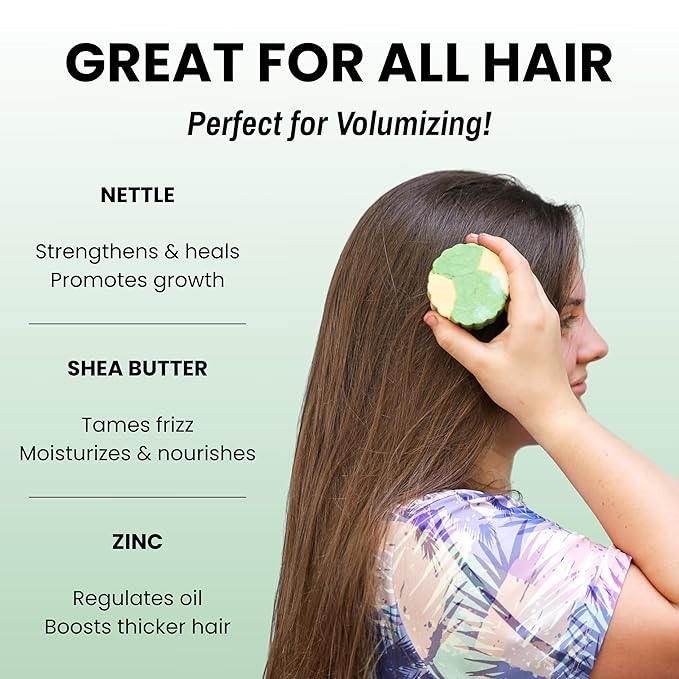 Otter co. Tea Tree and Rosemary Volumizing and Thickening Shampoo Bar - Olive Oil, Green Tea, Nettle, Zinc – Vegan, Sulfate Free & Non Toxic – Women and Mens Shampoo, All Hair Types, Made in USA