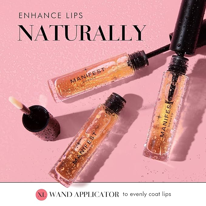 BIG POUT ENERGY Lip Plumper, Chili-Infused Lip Plumping Oil for Full and Smooth Lips, Lip Gloss Finish, With Easy Swipe XL Wand Applicator, Crystal Clear, 0.12 fl oz