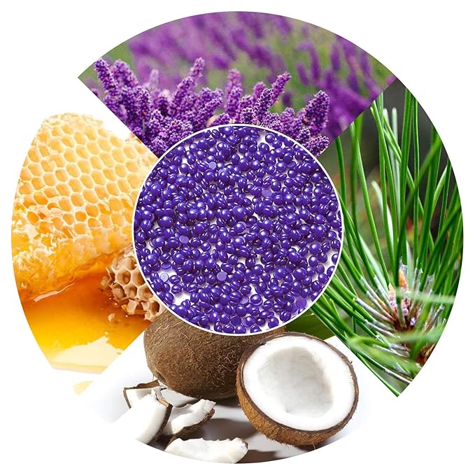 Hard Wax Beads for Hair Removal, Wax Beans for Sensitive Skin, 10 Oz/bag (Lavander), Ideal for Brazilian Waxing, Pearl Wax for Eyebrow, Bikini, Legs At Home