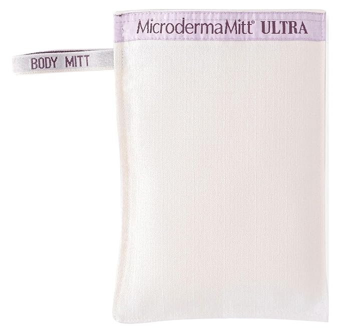 MicrodermaMitt ULTRA Exfoliating Mitt - The Ultimate Deep Exfoliating Body Scrubber Kese Glove – Keratosis Pilaris, Strawberry Skin Treatment, Reduce Ingrown Hair, Turkish Body Scrubber Exfoliator