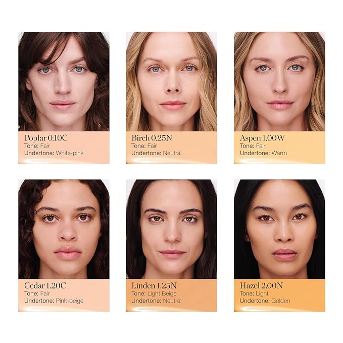 Ogee Complexion Perfecting Liquid Foundation - Lightweight Tinted Moisturizer For Face (Poplar 0.10C - Fair, White-Pink Undertones) - with Vitamin C & Jojoba Oil - Certified Organic & Made in USA