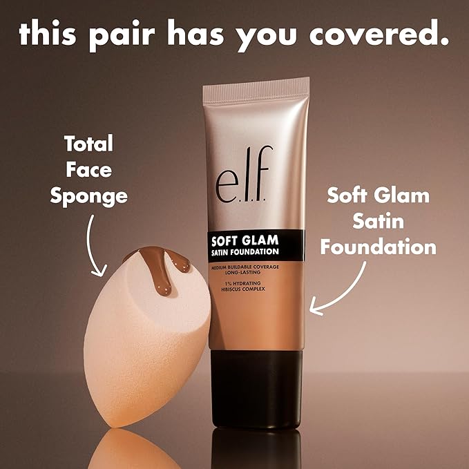 e.l.f. Soft Glam Foundation, Medium Coverage, Long-Lasting & Buildable Foundation For A Smooth, Satin Finish, Vegan & Cruelty-Free, 20 Light Cool