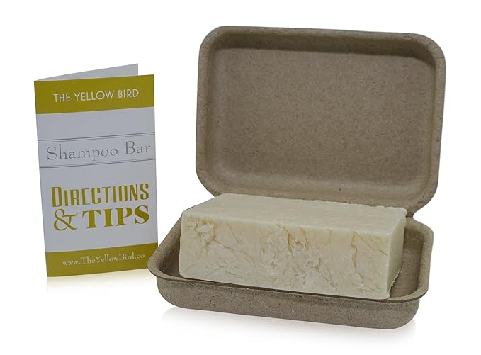 The Yellow Bird Eucalyptus Tea Tree Shampoo Bar. All Natural & Organic Ingredients. Sulfate Free, Detergent Free, Color Safe, and Silicone Free. Vegan, Plastic Free, Zero Waste Shampoo Soap