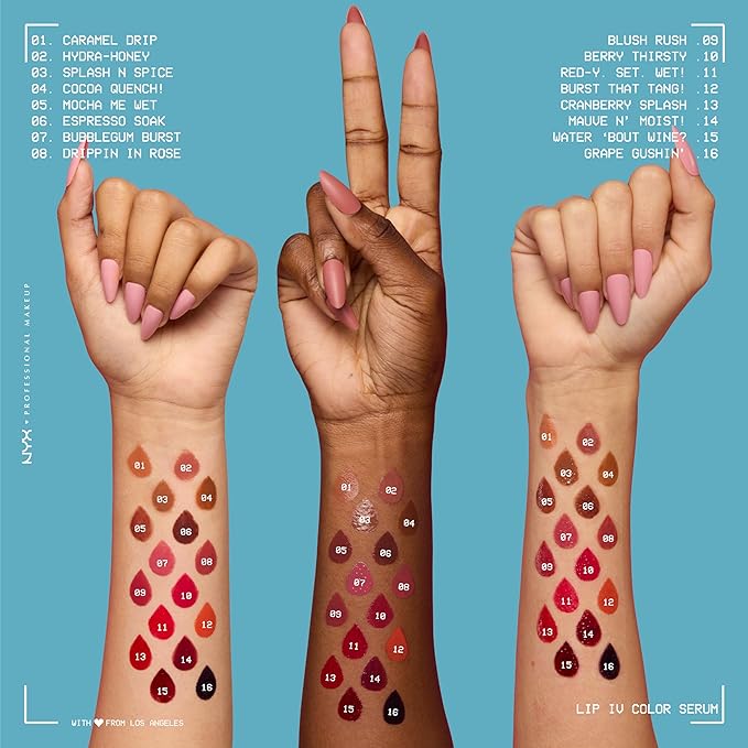 NYX PROFESSIONAL MAKEUP Lip IV Hydrating Glossy Lip Stain with 12HR Hydration - Blush Rush (Pink)