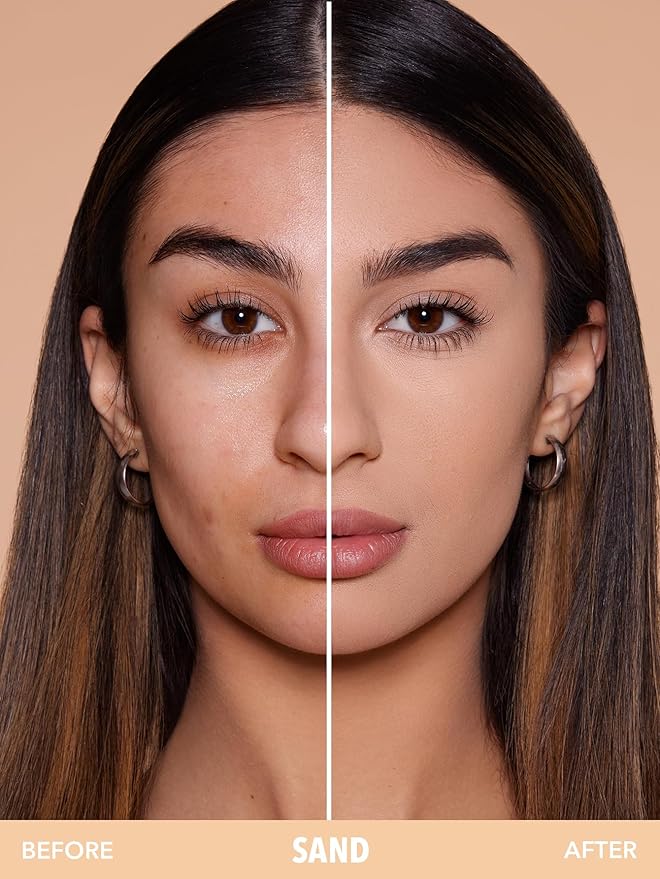 SHEGLAM SKin-Focus Full Coverage Powder Foundation Oil-Control Lightweight Face Pressed Powder Makeup-Sand