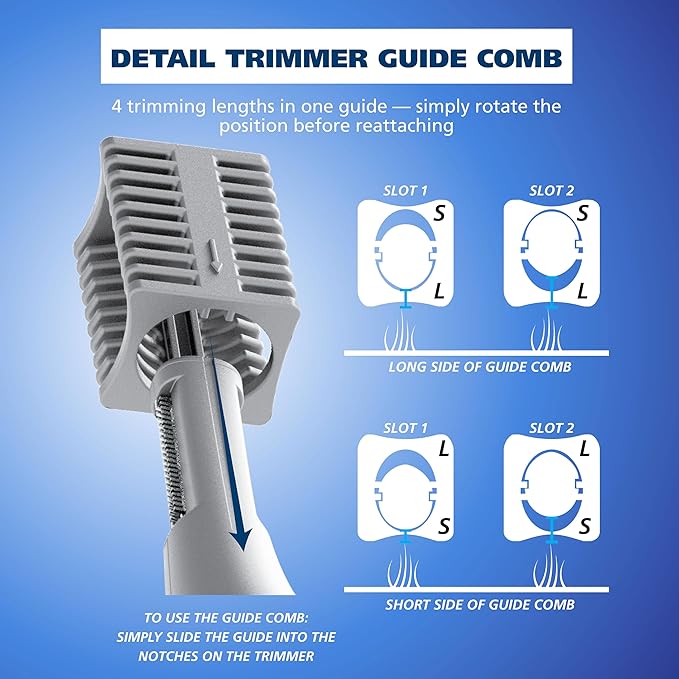 Wahl DualTech® Lithium Battery Dual Sided Eyebrow, Bikini, and Facial Hair Removal Trimmer for Women with Rubber Grip – Model 3026636