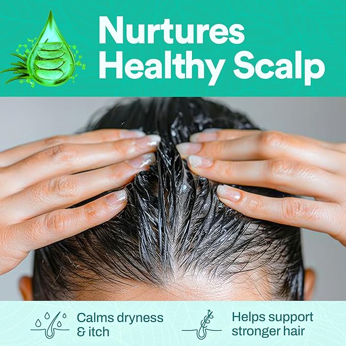 Aloe Vera Gel for Hair and Skin, Hydrating & Non-Sticky, Soothes Scalp and Skin, No Strong Scent, Lightweight & Fast-Absorbing Pure Aloe Vera Gel for Body, 16.7 fl oz (500 ml)